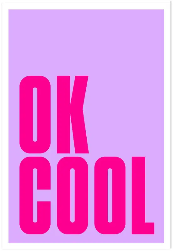 Affiche poster pop art ok cool