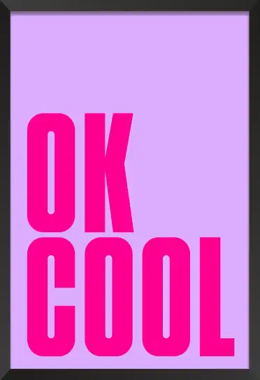 Affiche poster pop art ok cool