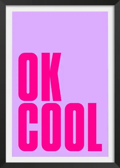 Affiche poster pop art ok cool