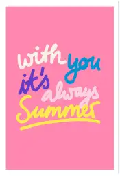Affiche poster citation manuscrite Summer Vibes