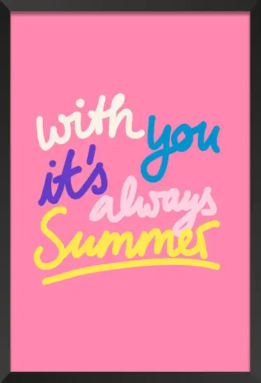 Affiche poster citation manuscrite Summer Vibes