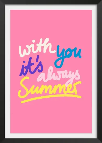 Affiche poster citation manuscrite Summer Vibes
