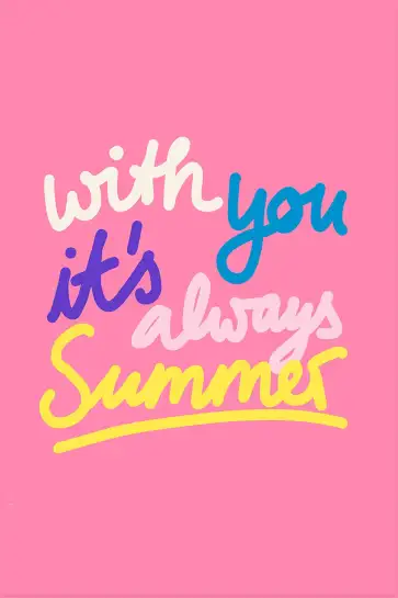 Affiche poster citation manuscrite Summer Vibes