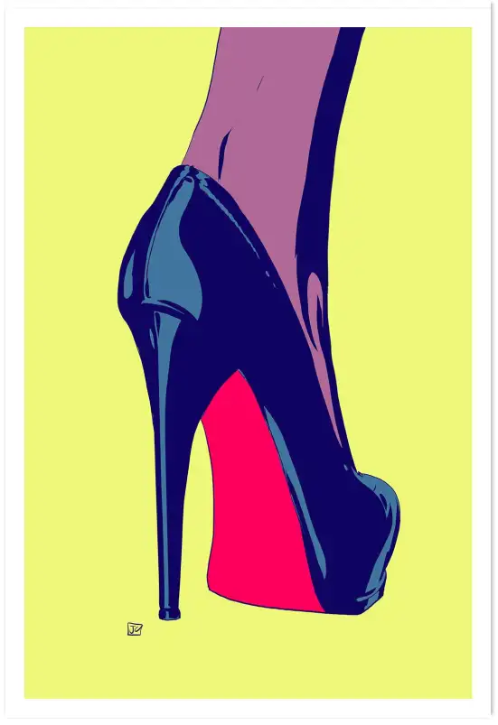 Affiche poster mode escarpin violet