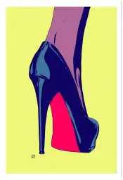 Affiche poster mode escarpin violet