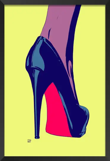 Affiche poster mode escarpin violet