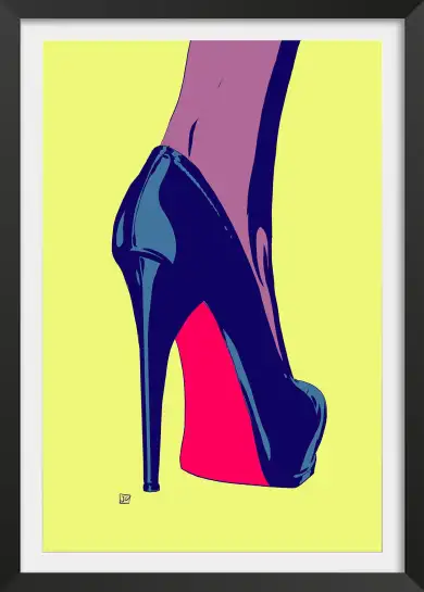 Affiche poster mode escarpin violet
