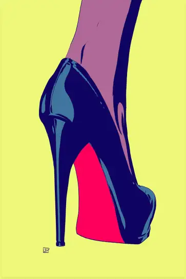 Affiche poster mode escarpin violet