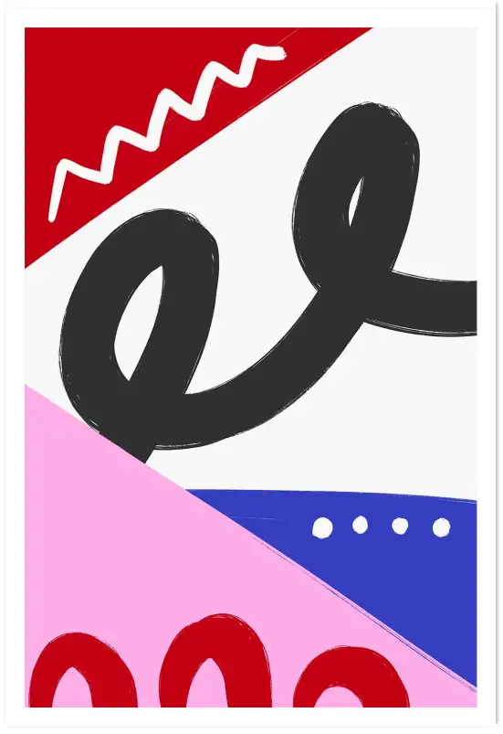 Affiche poster motif abstrait coloré