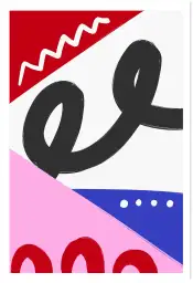 Affiche poster motif abstrait coloré