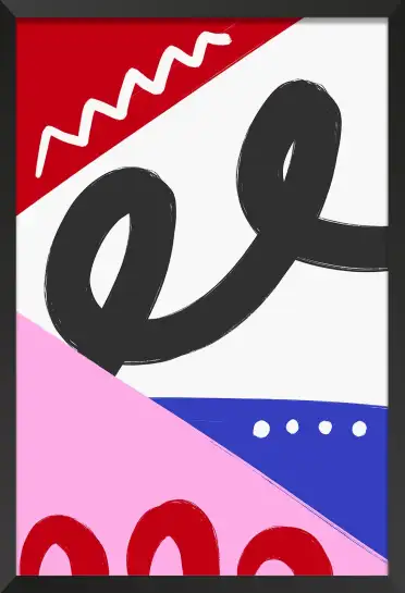 Affiche poster motif abstrait coloré