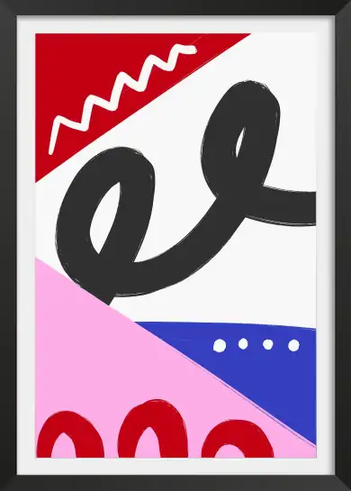 Affiche poster motif abstrait coloré