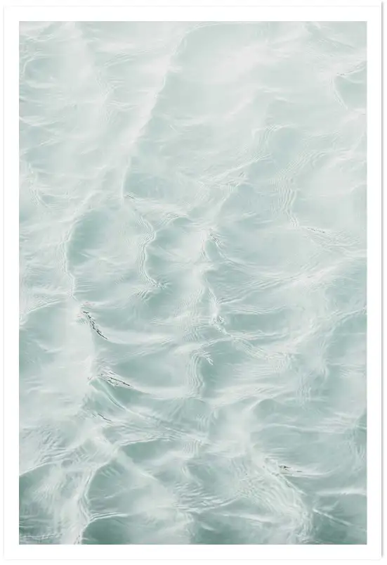 Affiche photo eau turquoise reﬂets