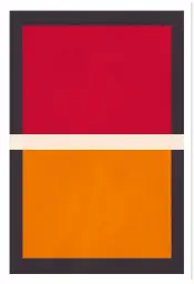 Affiche art abstrait rouge et orange
