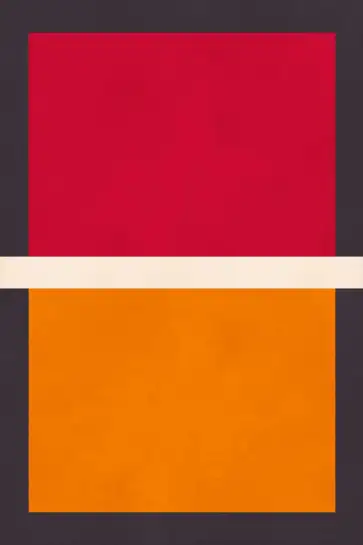 Affiche art abstrait rouge et orange