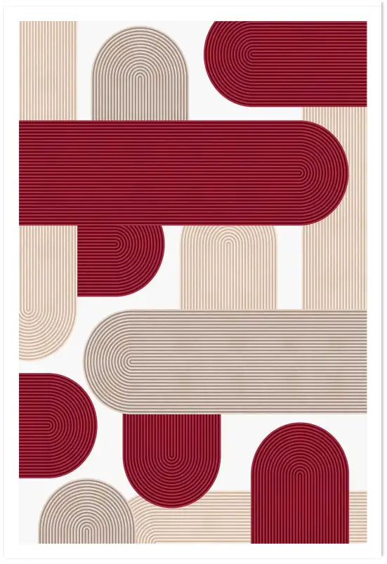Affiche art abstrait arches bordeaux