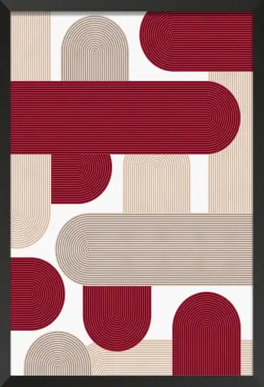 Affiche art abstrait arches bordeaux