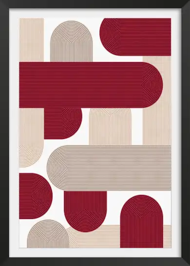 Affiche art abstrait arches bordeaux