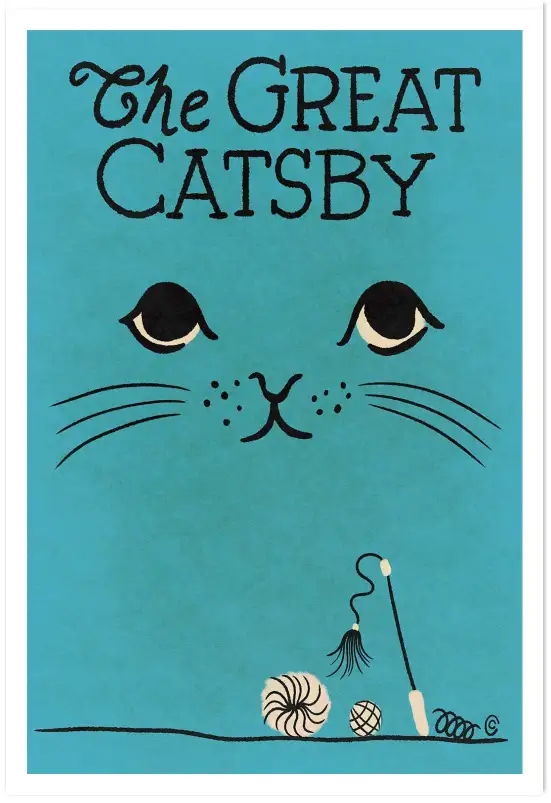 Affiche typographique the great gatsby chat