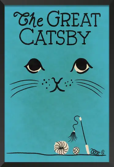 Affiche typographique the great gatsby chat