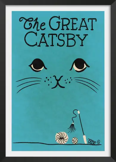 Affiche typographique the great gatsby chat