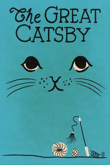 Affiche typographique the great gatsby chat
