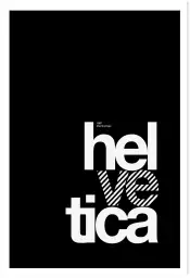 Affiche typographique helvetica noir et blanc