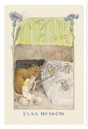 Affiche illustration poucette mulot araignees elsa beskow