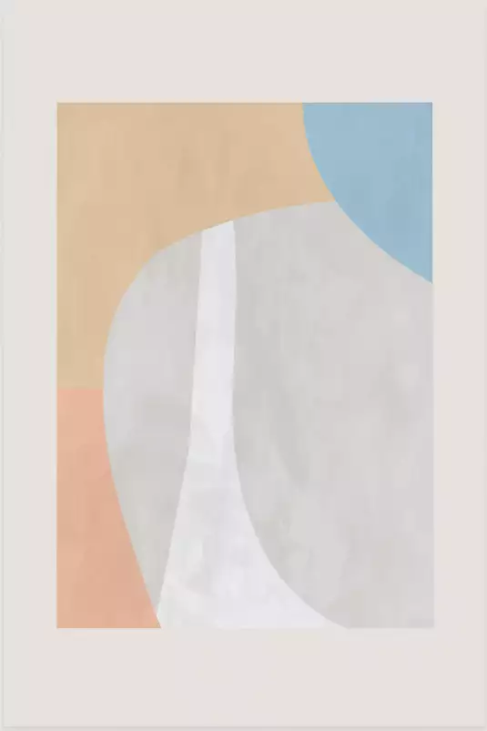 Light beige contempory - affiche courbe