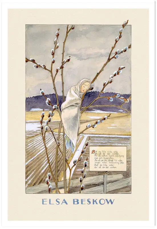 Affiche illustration enfant saule marsan elsa beskow