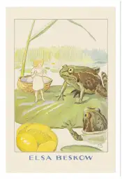 Affiche illustration poucette crapaud nenuphar elsa beskow