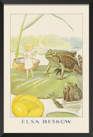 Affiche illustration poucette crapaud nenuphar elsa beskow
