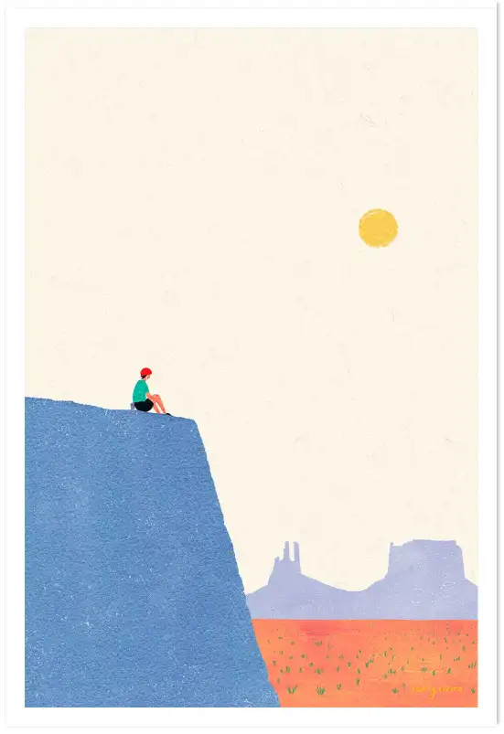 Affiche illustration Au bord du canyon d Henry Rivers