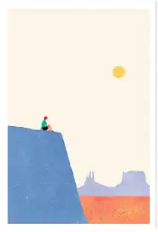 Affiche illustration Au bord du canyon d Henry Rivers