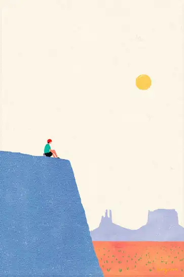 Affiche illustration Au bord du canyon d Henry Rivers