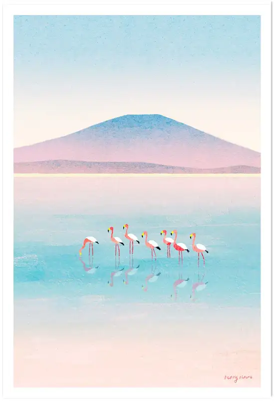 Flamants roses dans un lagon, évasion tropicale et nature sauvage