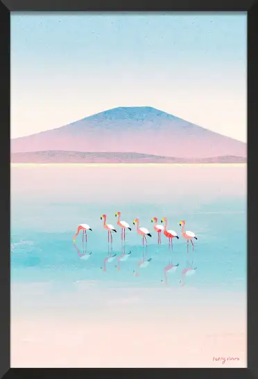 Flamants roses dans un lagon, évasion tropicale et nature sauvage