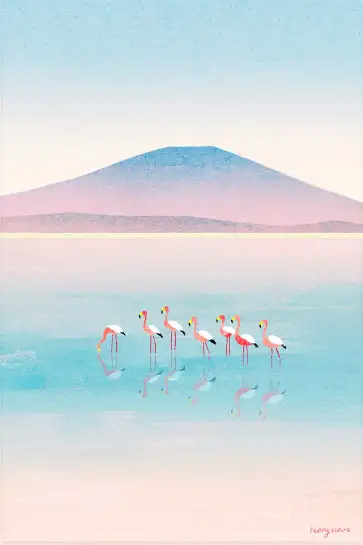 Flamants roses dans un lagon, évasion tropicale et nature sauvage