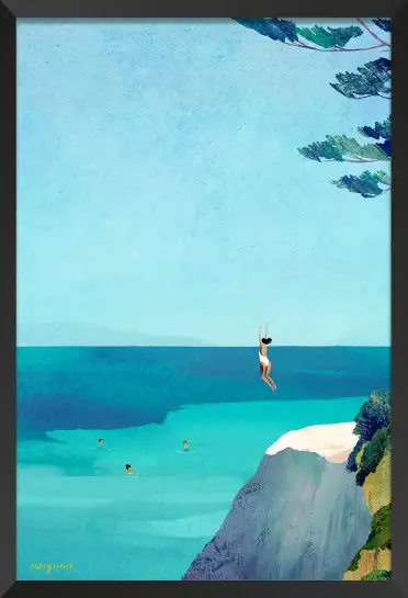Plongeur dans la mer, sensation d’évasion et d’aventure