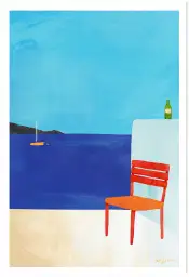 Affiche Poster Palmier Bord De Mer Henry Rivers