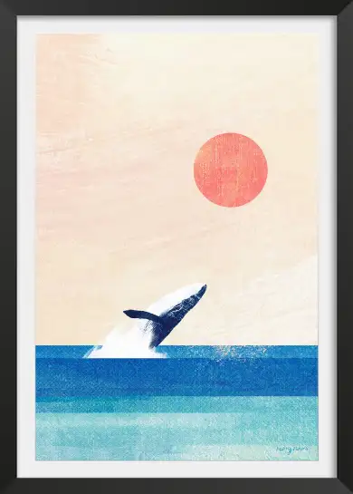 Affiche baleine soleil Henry Rivers