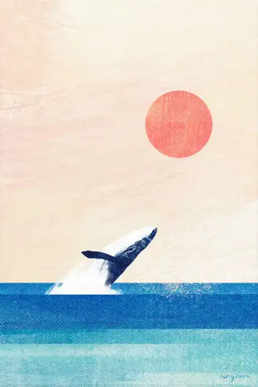 Affiche baleine soleil Henry Rivers