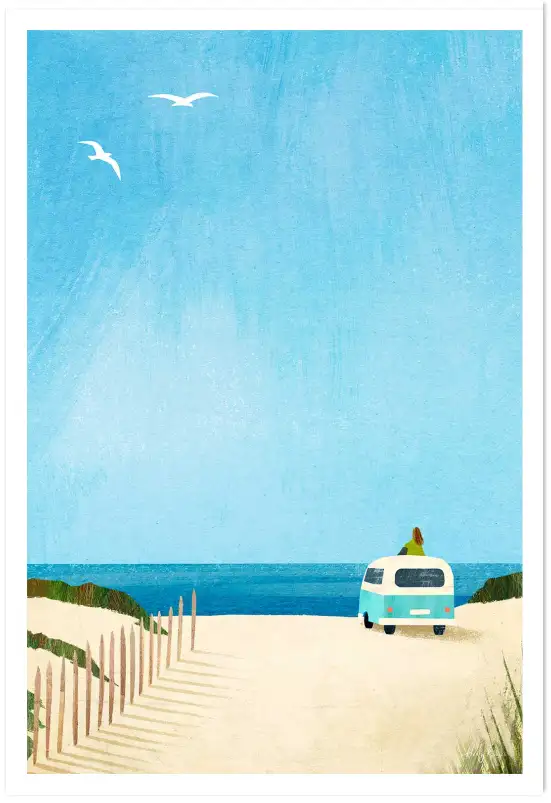 Affiche van vintage ocean Henry Rivers