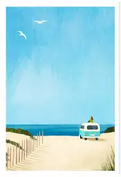 Affiche van vintage ocean Henry Rivers