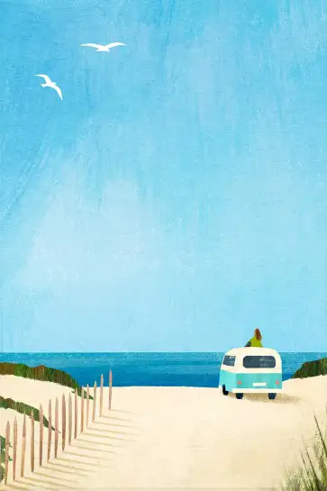 Affiche van vintage ocean Henry Rivers