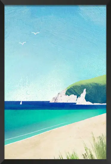 Affiche paysage cotier Henry Rivers