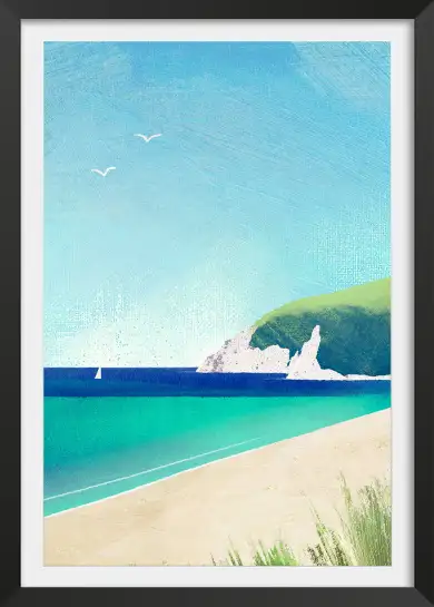 Affiche paysage cotier Henry Rivers