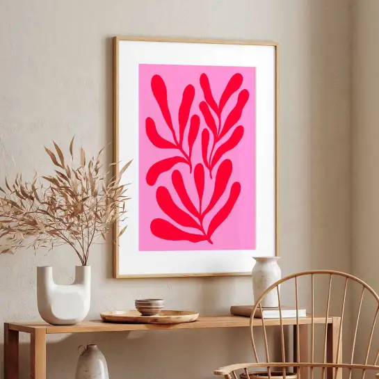 Affiche feuilles style Matisse
