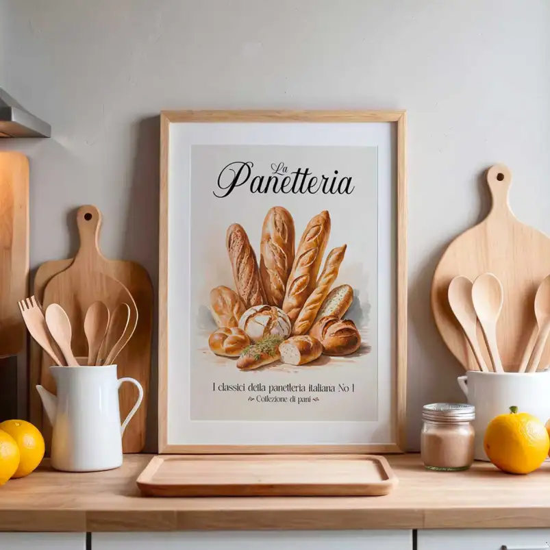 Affiche boulangerie italienne La Panetteria