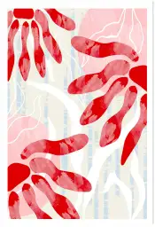 Affiche art abstrait végétal aquarelle